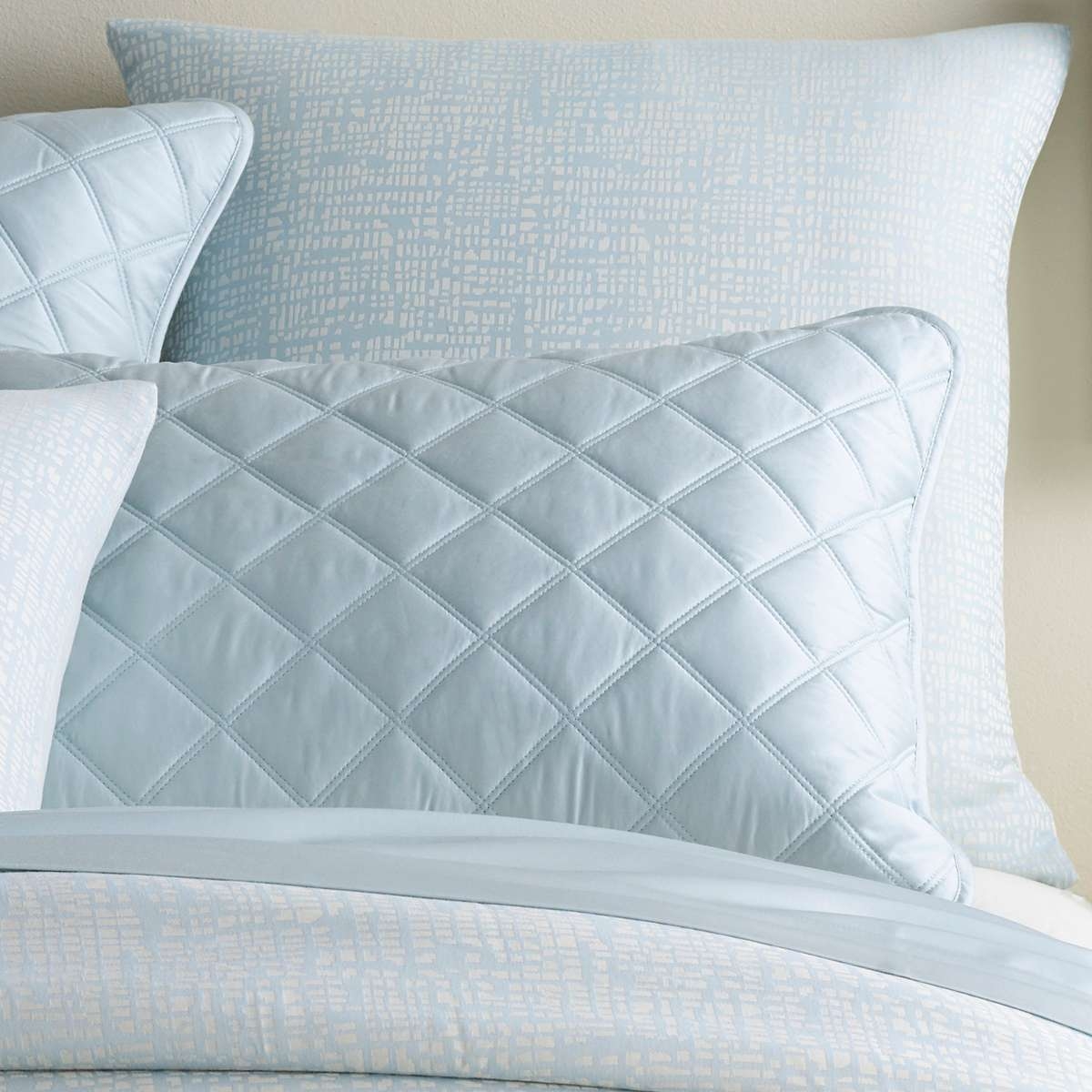 Quilted Silken Solid Robin's Egg Blue Sham - Image 0