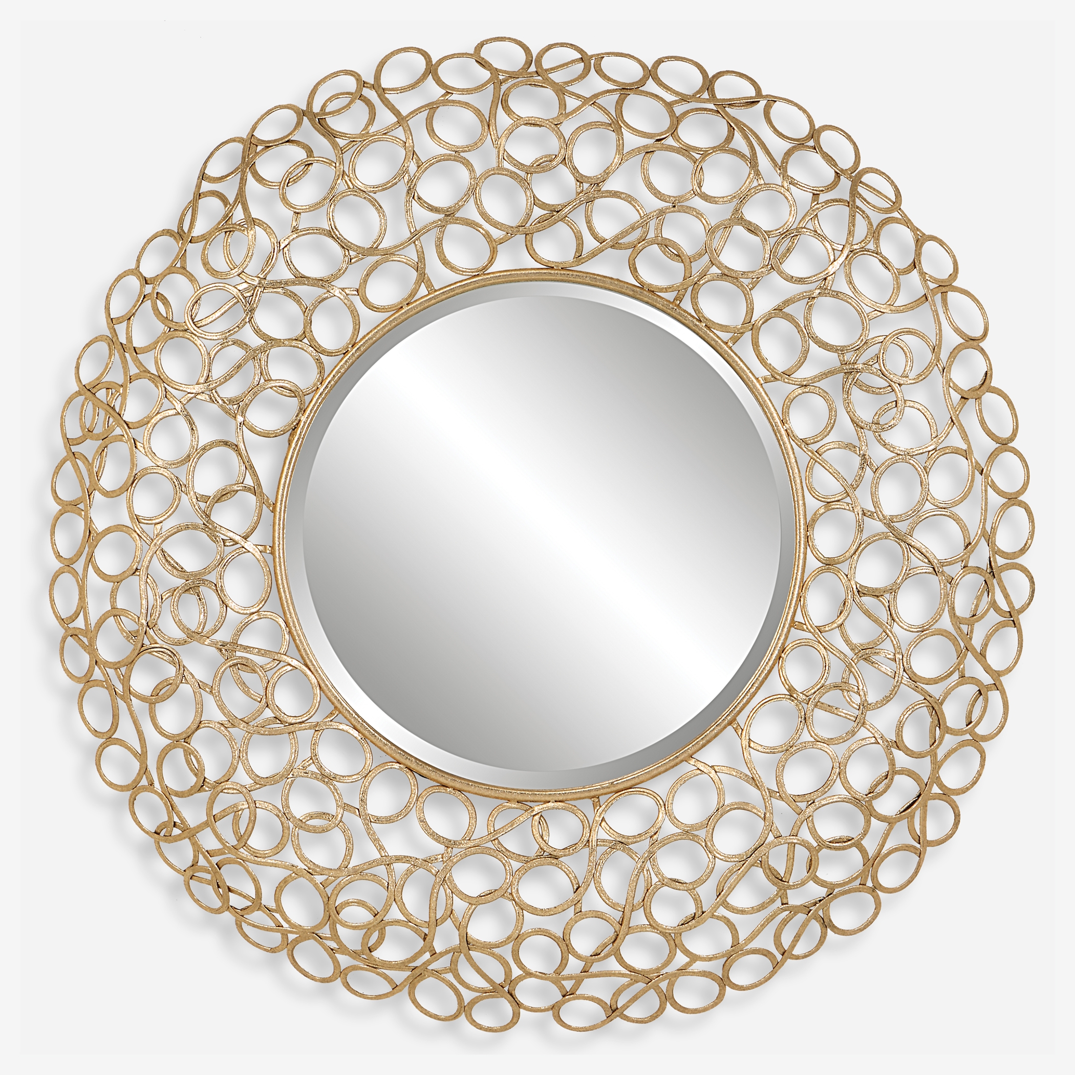 Swirl Round Gold Mirror - Image 0