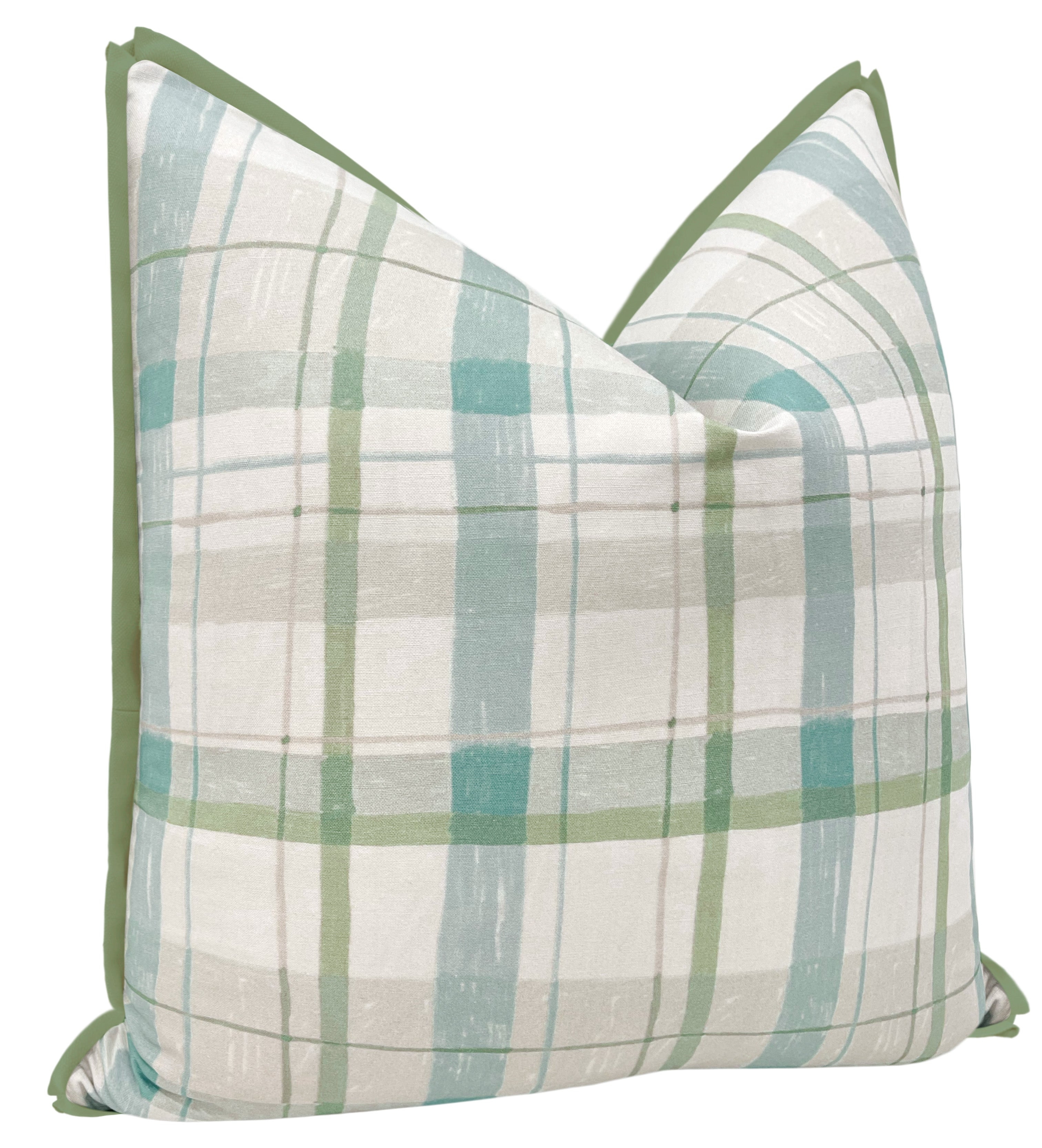 PLAID // NEUTRAL | TEIL TEXTILES - 20" X 20" / BUTTERFLY FLANGE / Clover - Image 1