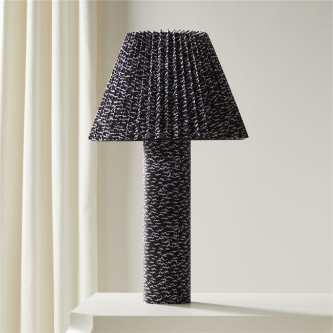 Scrunch Black and White Table Lamp by Kara Mann - Image 0