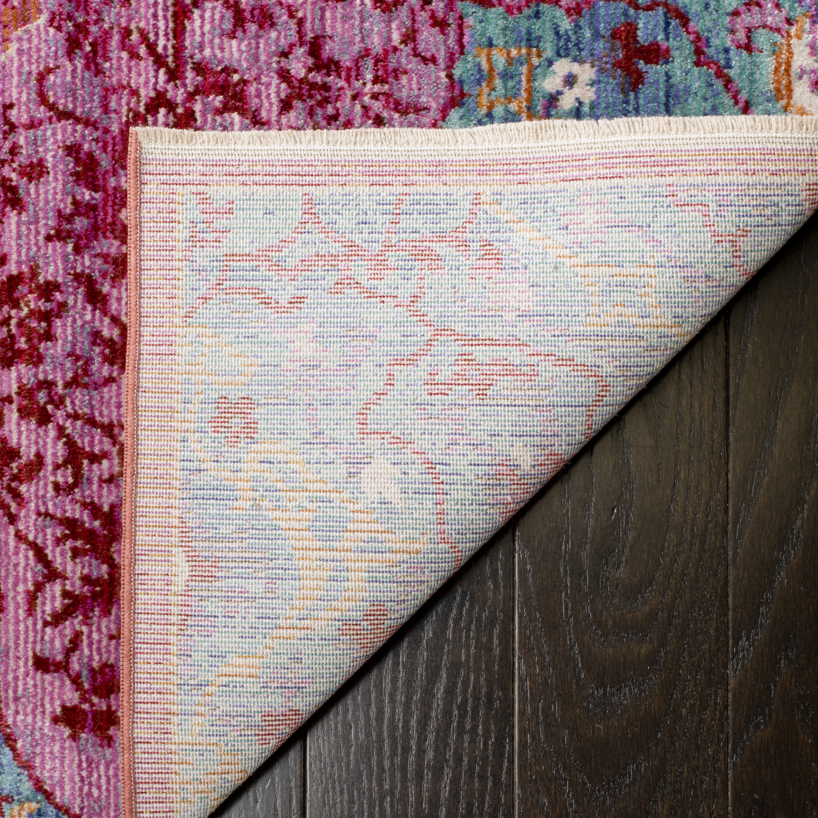 Arlo Home Woven Area Rug, SUT401B, Turquoise/Fuchsia,  8' X 10' - Image 2