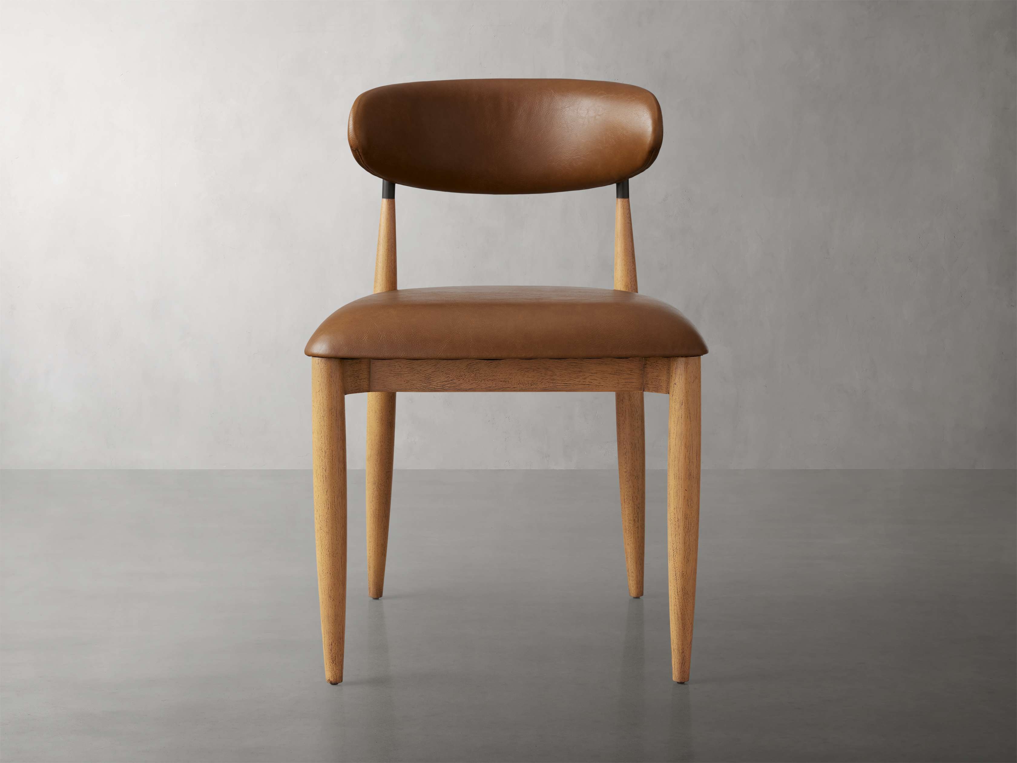 Jagger Dining Side Chair Faux Leather in Brown  Natural & Oxnard Camel - Image 0