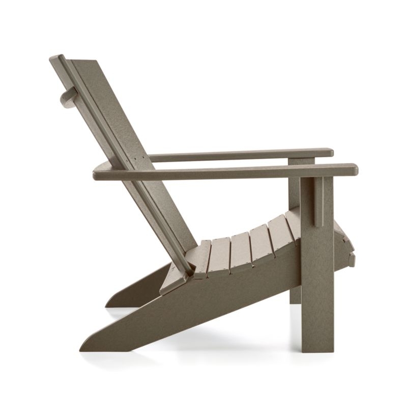 Vista II Slate Grey Outdoor Adirondack Chair by POLYWOOD® - Image 7