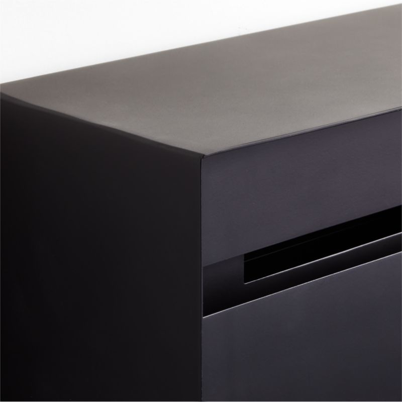 Black-Coated Modern Wall-Mount Mailbox - Image 3