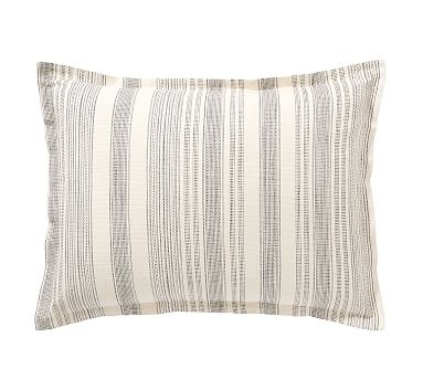 Hawthorn Striped Cotton Sham, Standard, Charcoal - Image 0