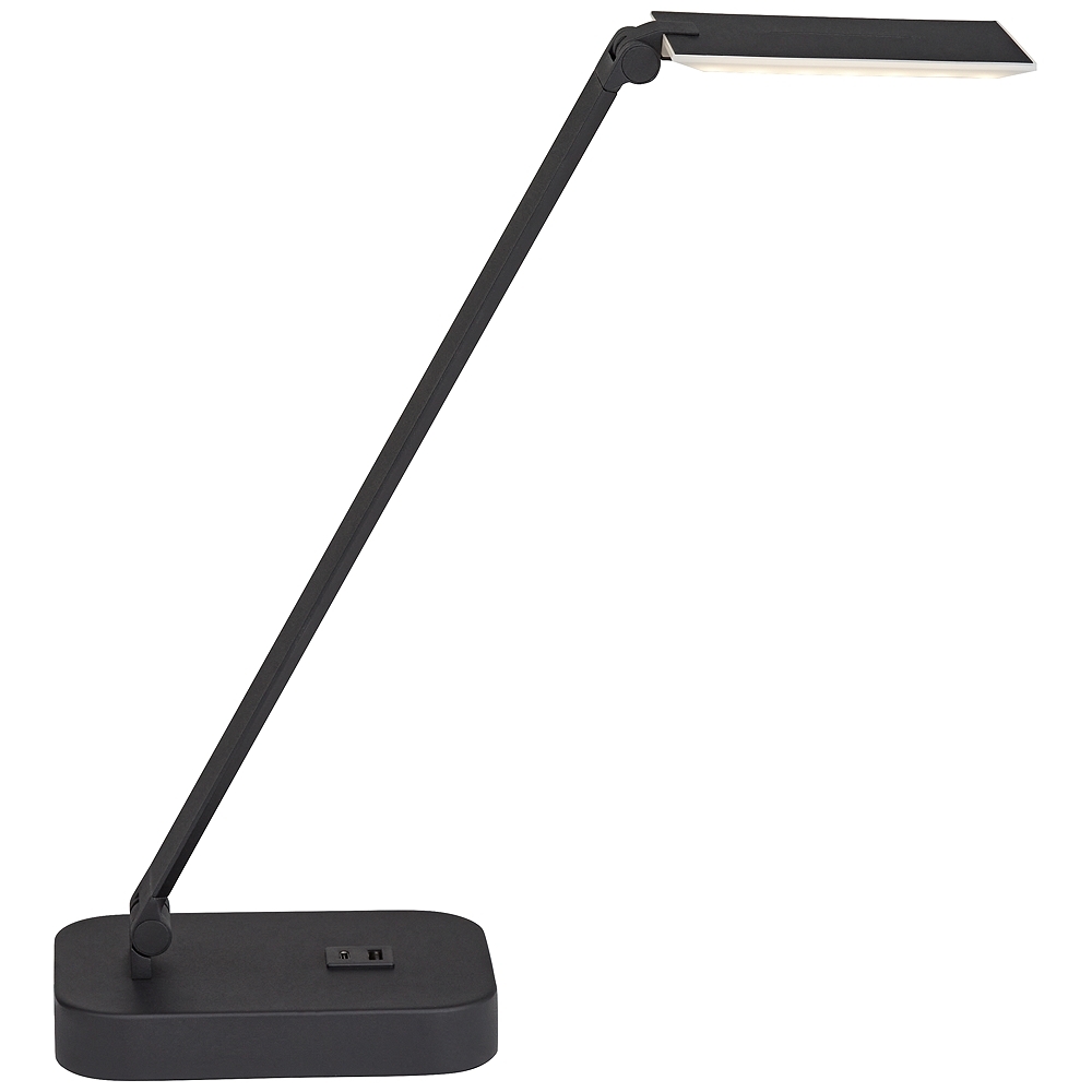 Possini Euro Rayven Adjustable Height Black Finish LED USB Desk Lamp - Image 0