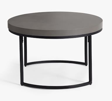 Sloan Concrete Round Nesting Coffee Table, 19" - Image 4