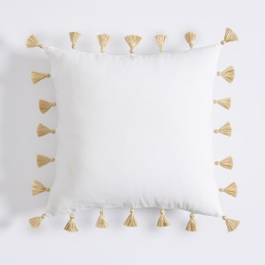 Tassel Pillow Cover, 16x16, Gold - Image 4