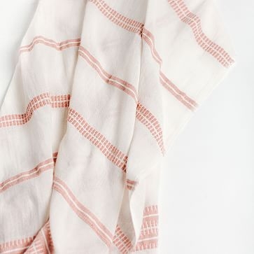 Handwoven Swaddle Blanket, Blush - Image 2