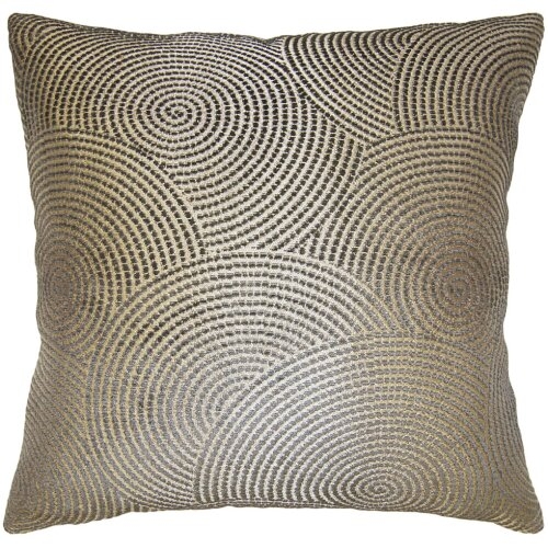 Square Feathers Canton Circles Feathers Geometric Pillow Cover & Insert - Image 0