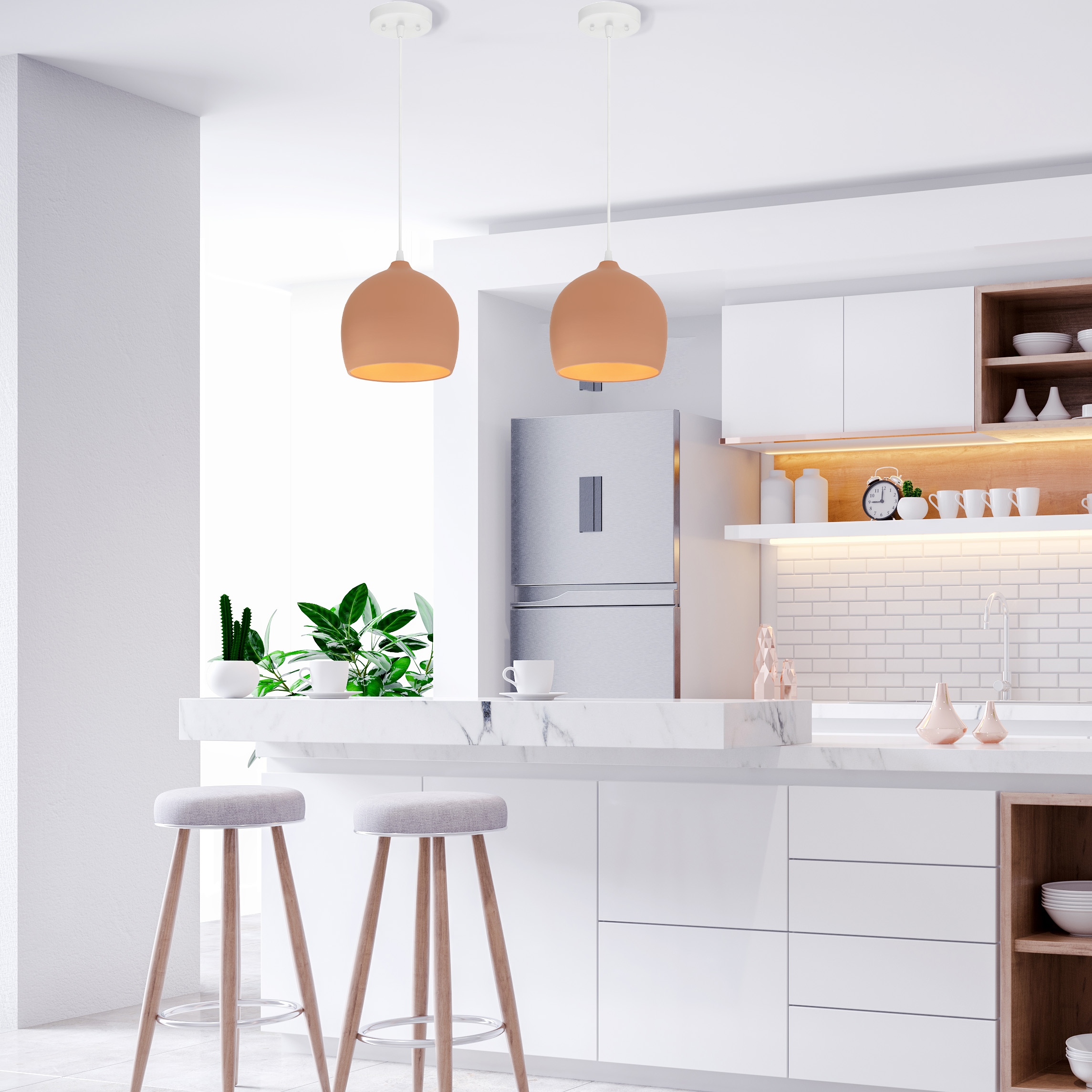 Ceramic Bell-Shaped Pendant Light - Image 0