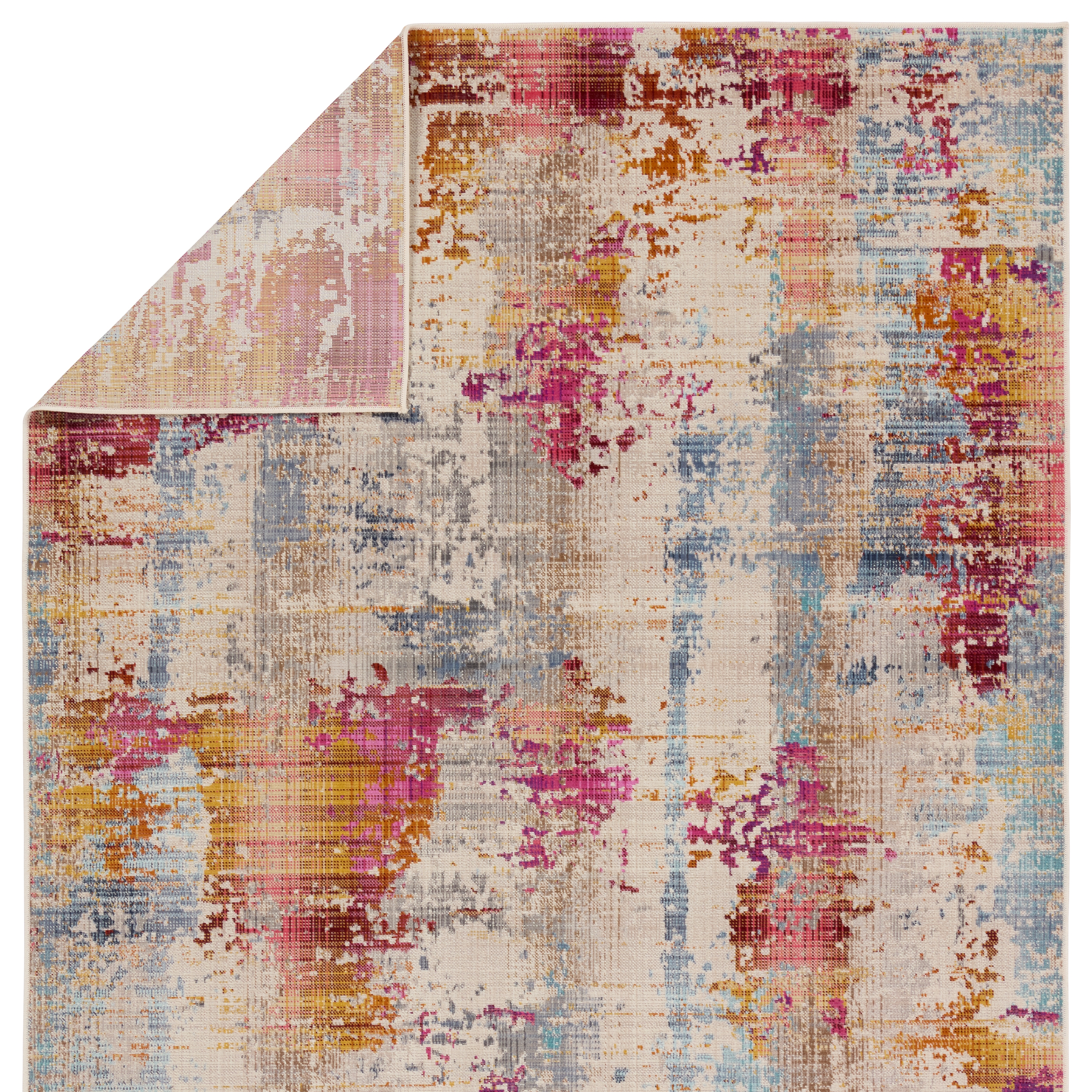 Vibe by Vidame Indoor/Outdoor Abstract Multicolor/ Fuchsia Area Rug (8'X10') - Image 2