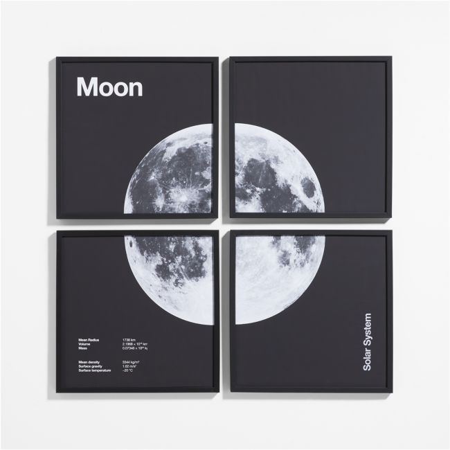 Moon 4-Piece Framed Wall Art Print - Image 0