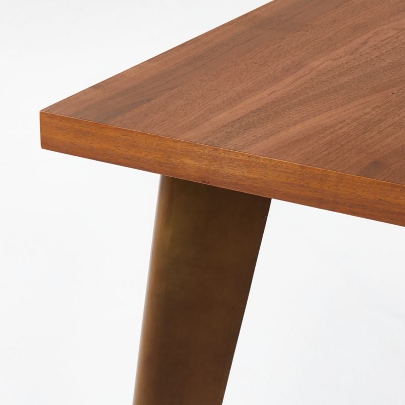 Harper Brass Dining Table with Walnut Top - Image 4