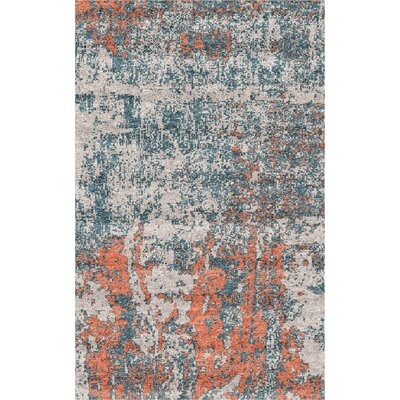 Faught Handloom Slate Gray/Contessa Rust Area Rug - Image 0