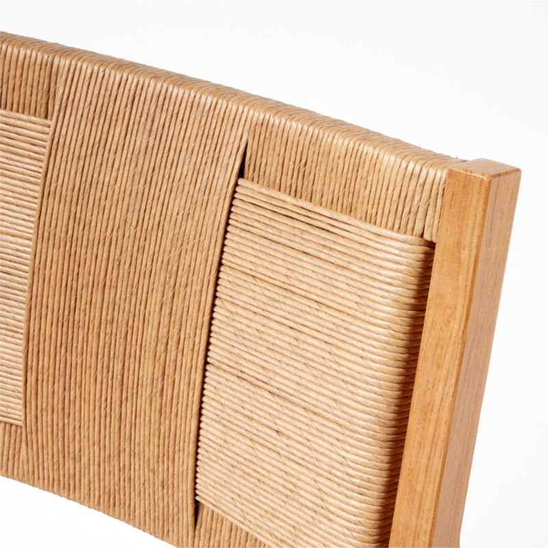 Roc Teak and Rattan Dining Chair with Ivory Sunbrella® Cushion - Image 6