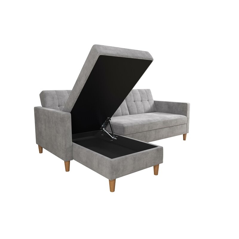 Kayden 84" Wide Reversible Sleeper Sofa & Chaise, Gray - Image 5