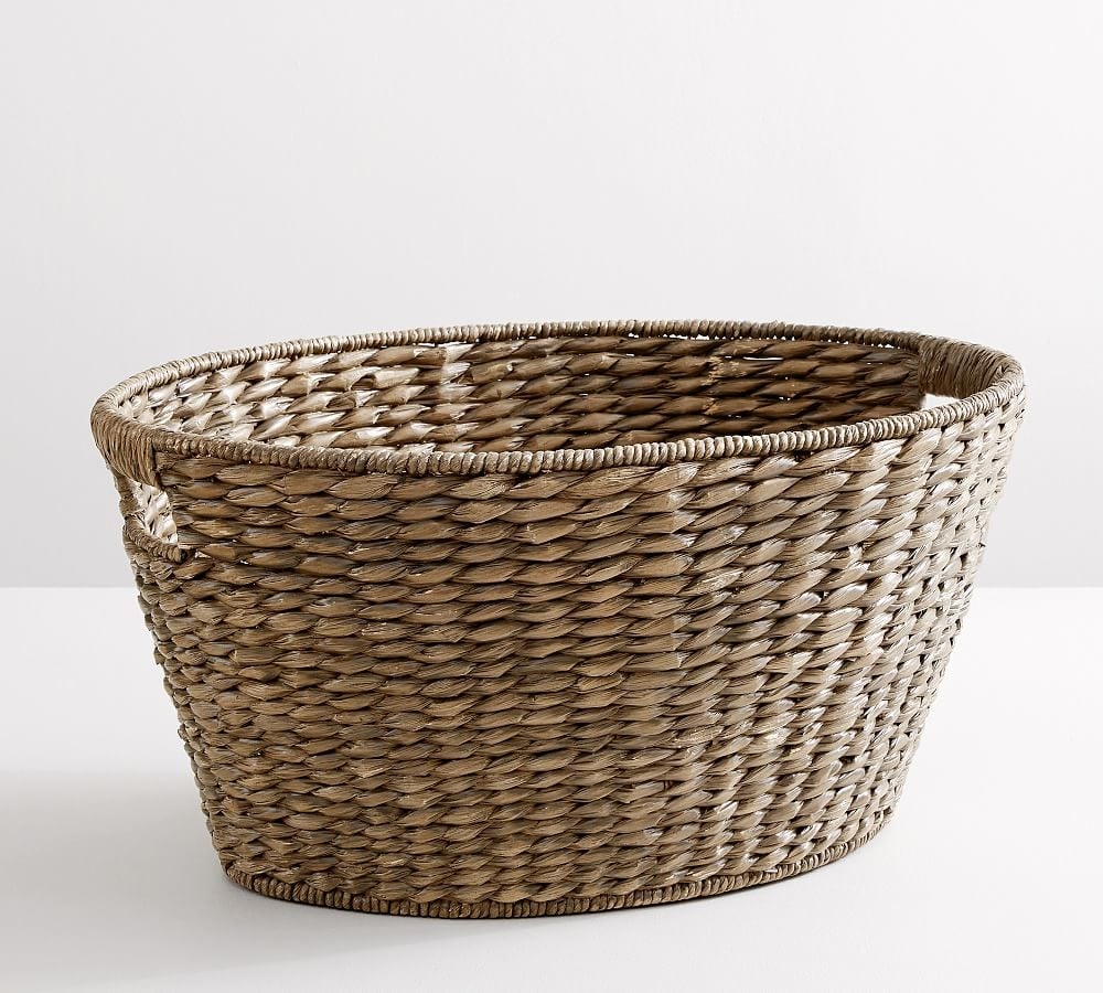 Seagrass Laundry Basket Charleston Gray - Image 0