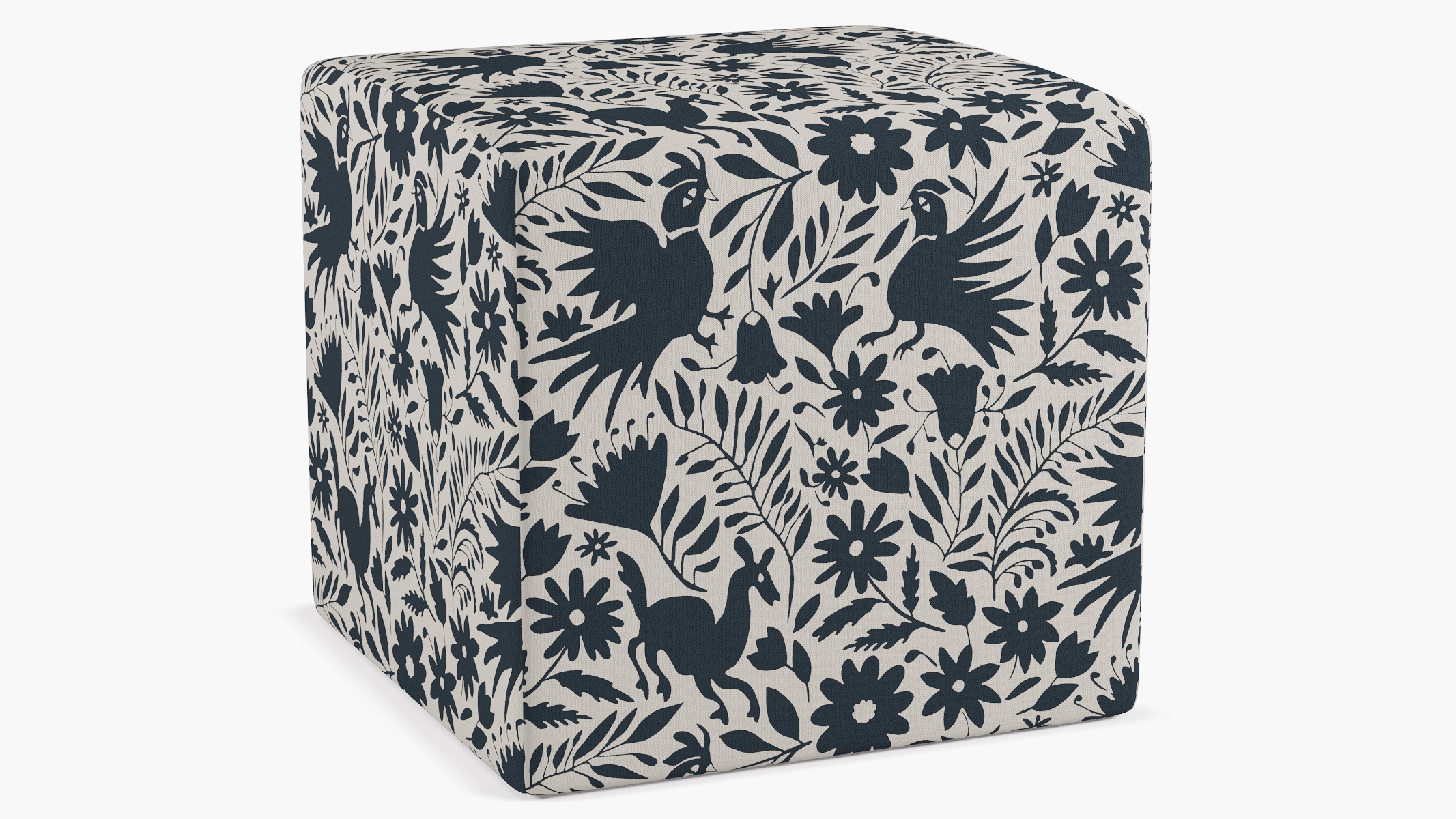Cube Ottoman, Ink Frida - Image 0