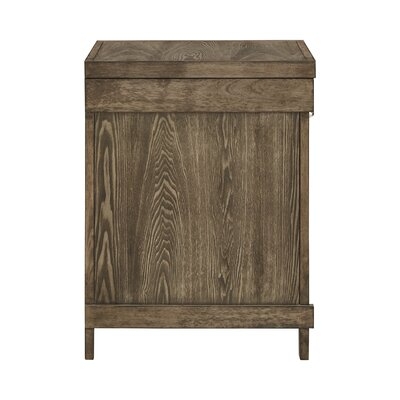 Margot Wood 1-Drawer End Table With Power Outlet - Image 1