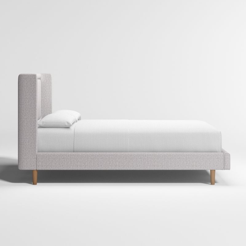 Weston Twin Grey Upholstered Bed - Image 5