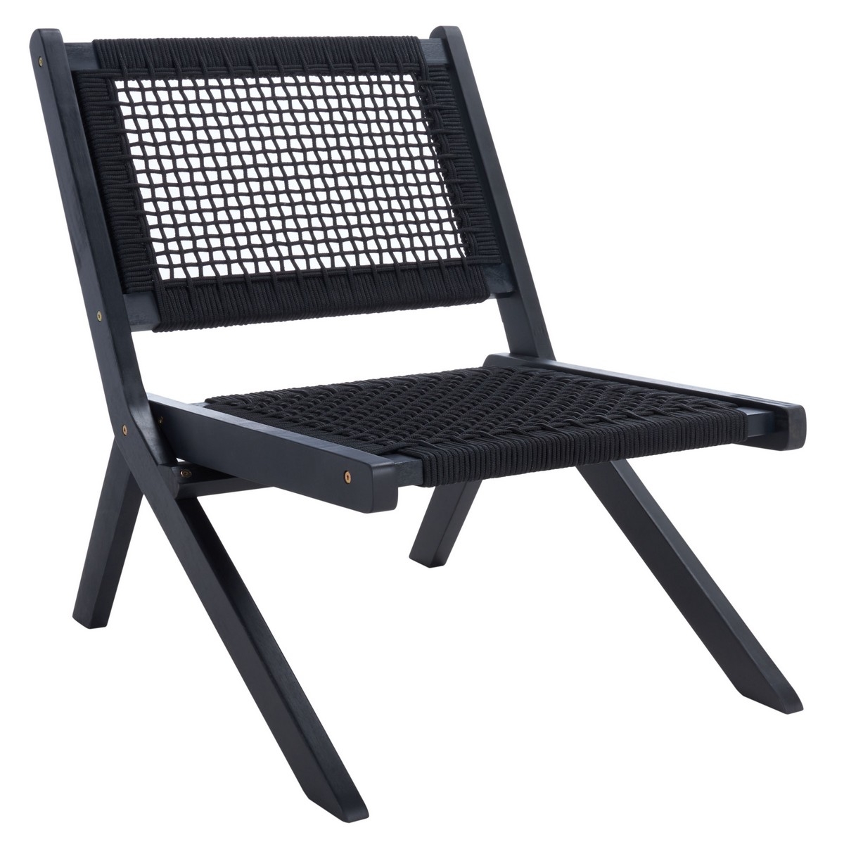 Kobina 5 Pc Outdoor Living Set - Black/Black - Safavieh - Image 7