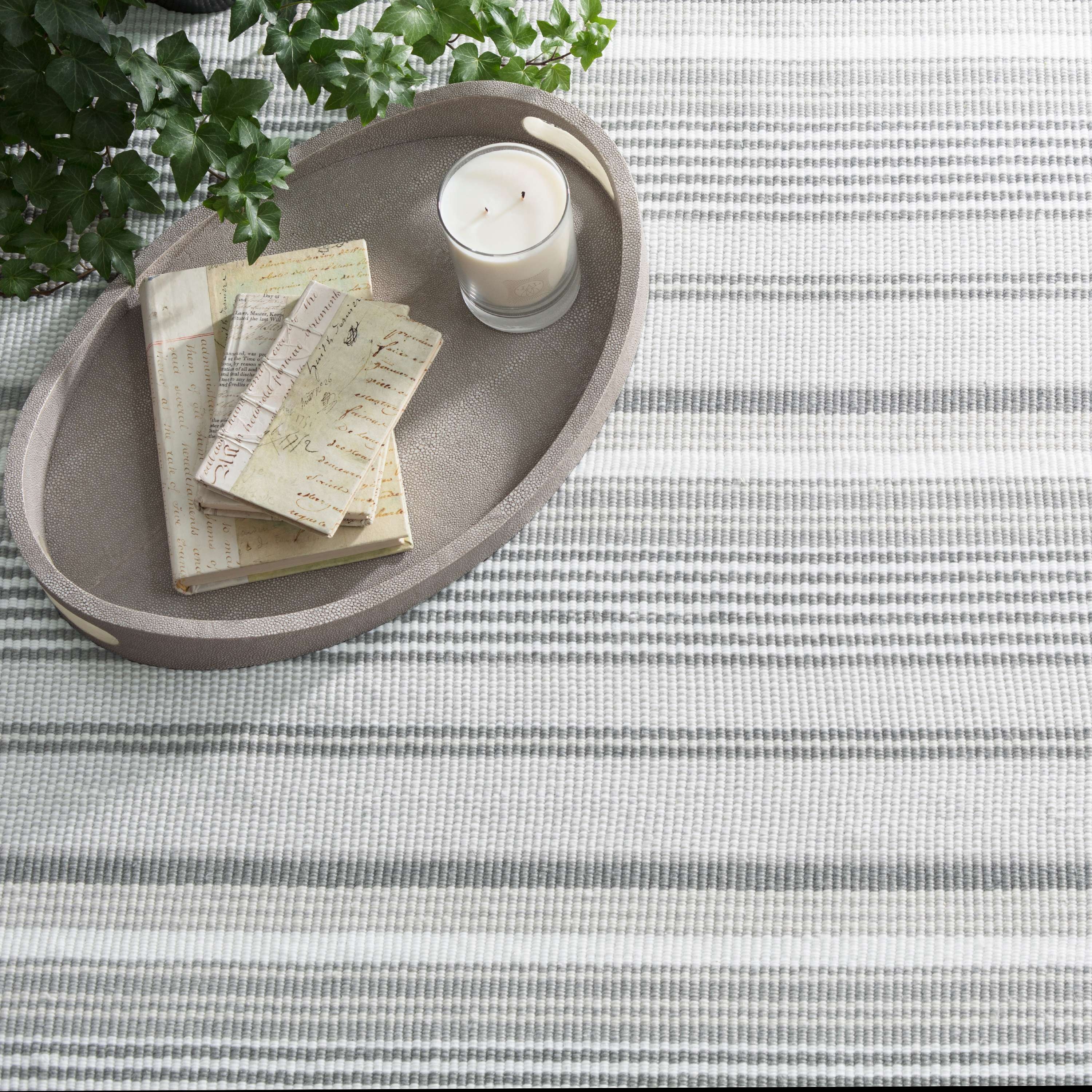 Gradation Ticking Handwoven Cotton Rug - Image 1