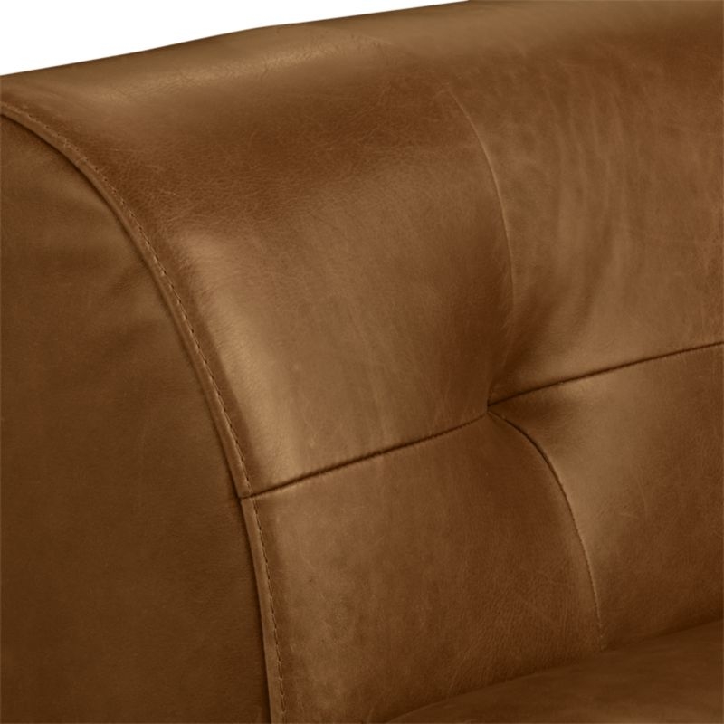Kotka Tobacco Tufted Leather Sofa - Image 7