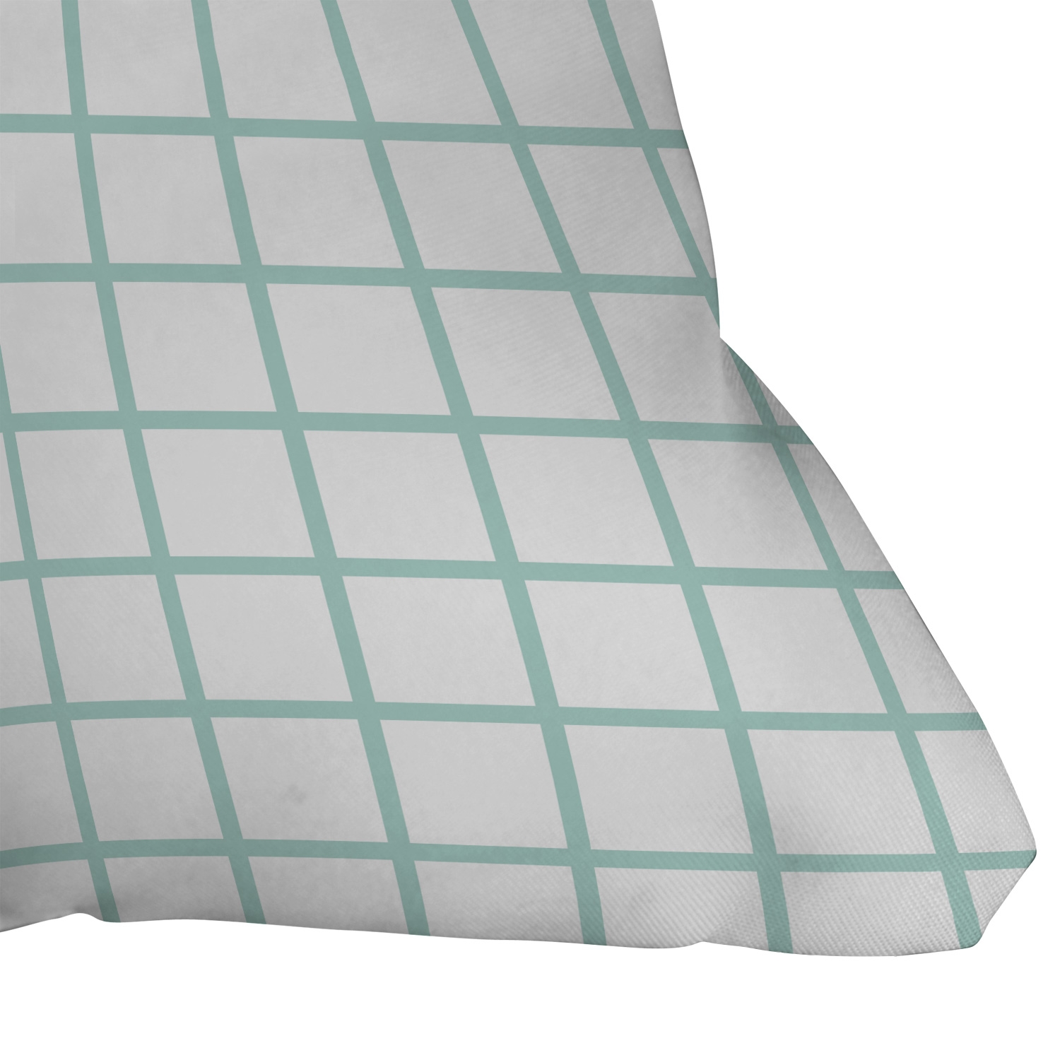 Mint Grid by Little Arrow Design Co - Indoor Throw Pillow 20" x 20" Cover Only - Image 2