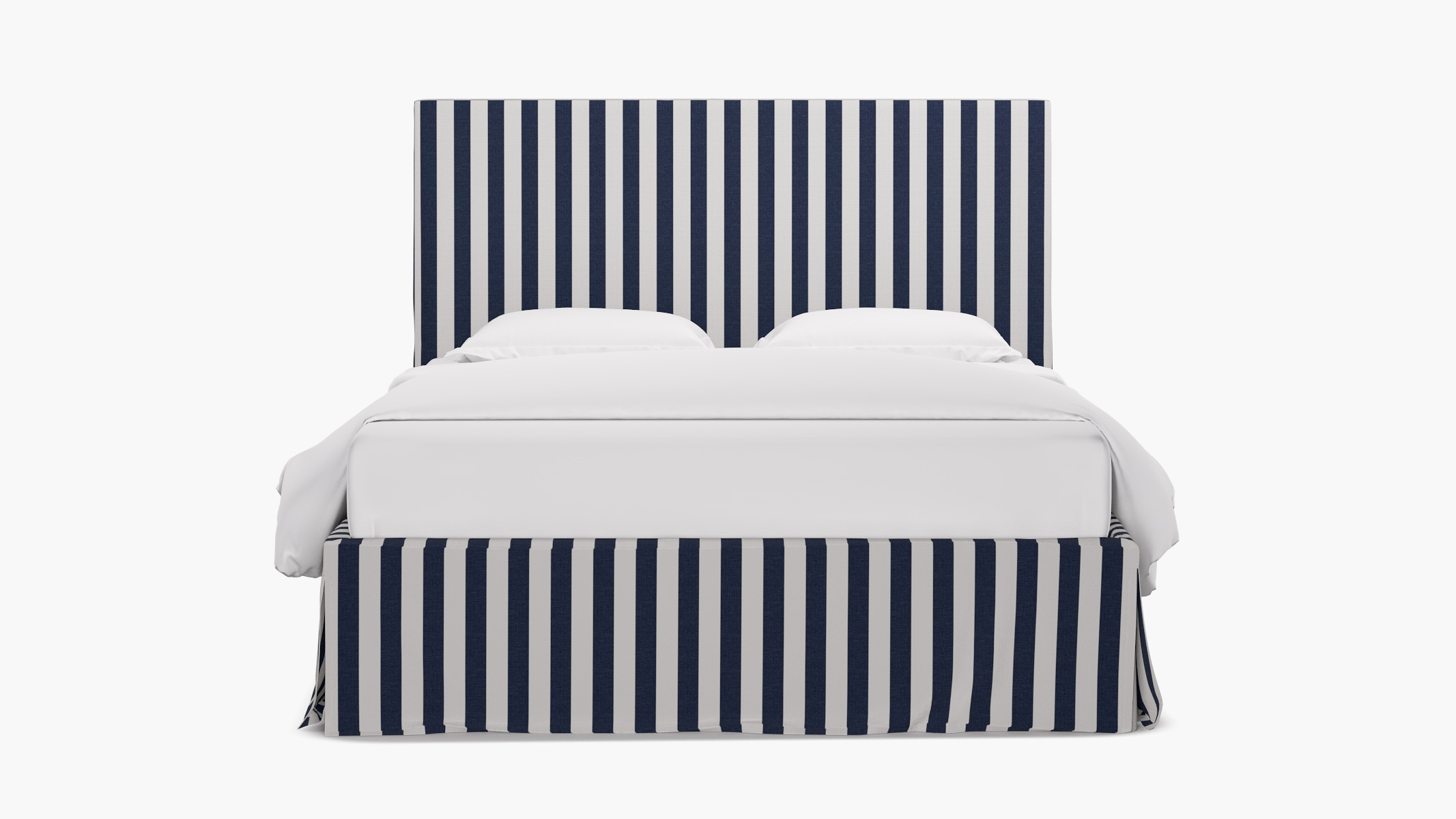 Slipcovered Bed, Navy Cabana Stripe, Queen - Image 0
