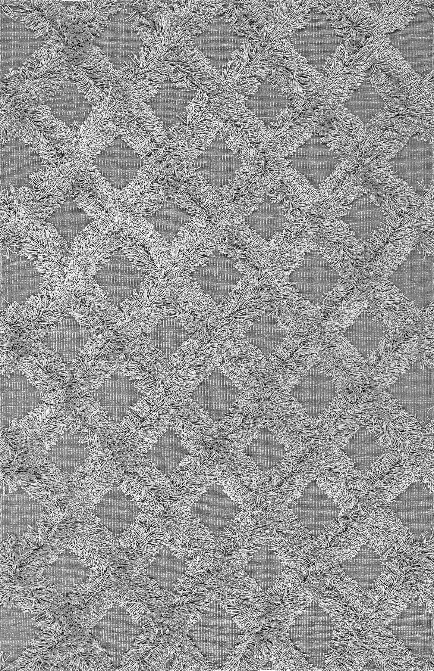 Francene Diamond Trellis Shaggy Area Rug - Image 1
