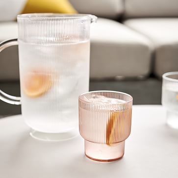Fluted Acrylic Glassware, Double Old-Fashioned, Clear - Image 1