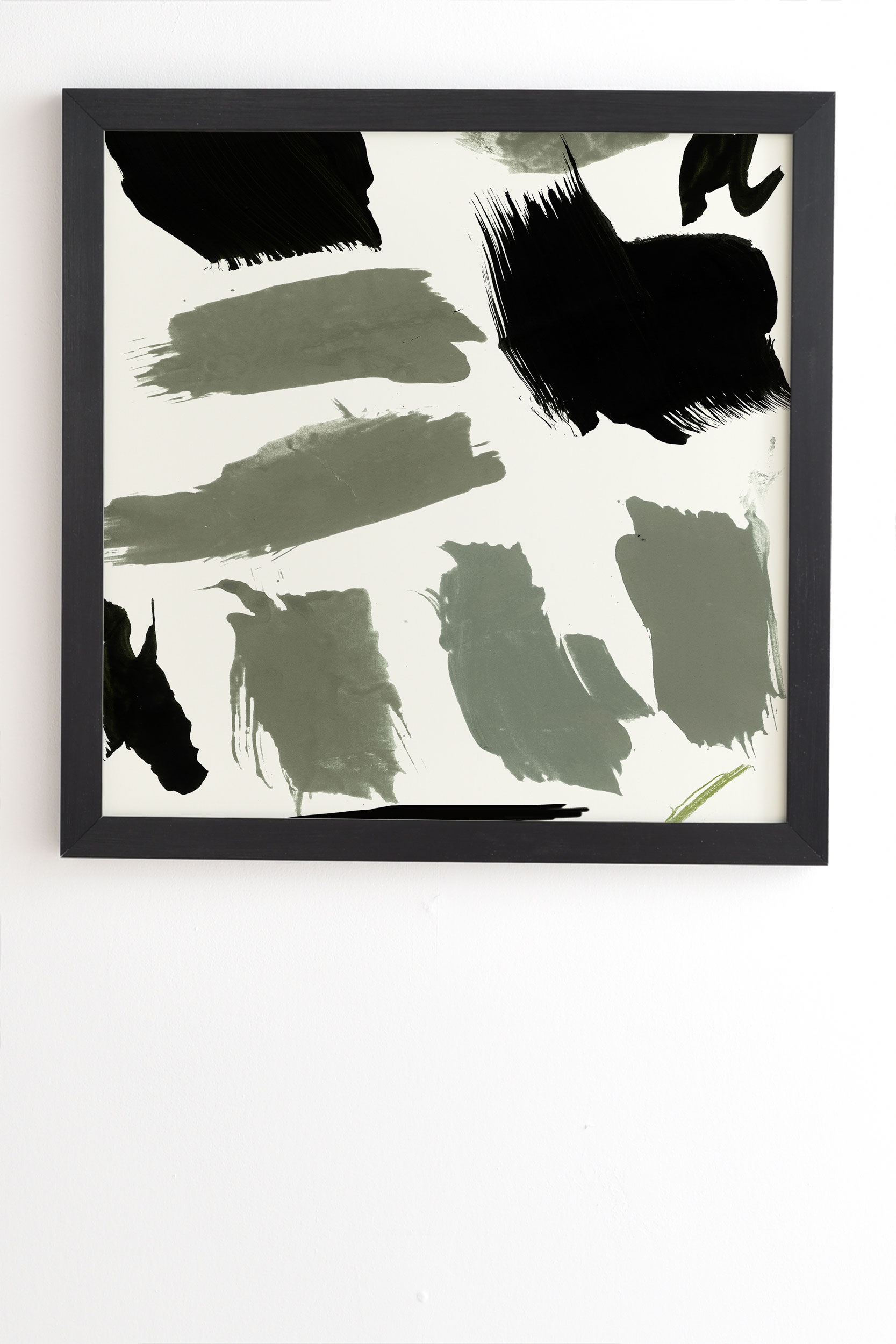 Abstract Marks 01 by Iris Lehnhardt - Framed Wall Art Basic Black 11" x 13" - Image 0