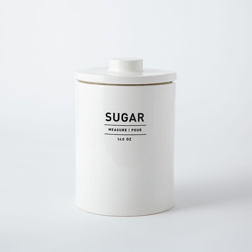 Utility Kitchen Collection, Sugar Canister, White - Image 0