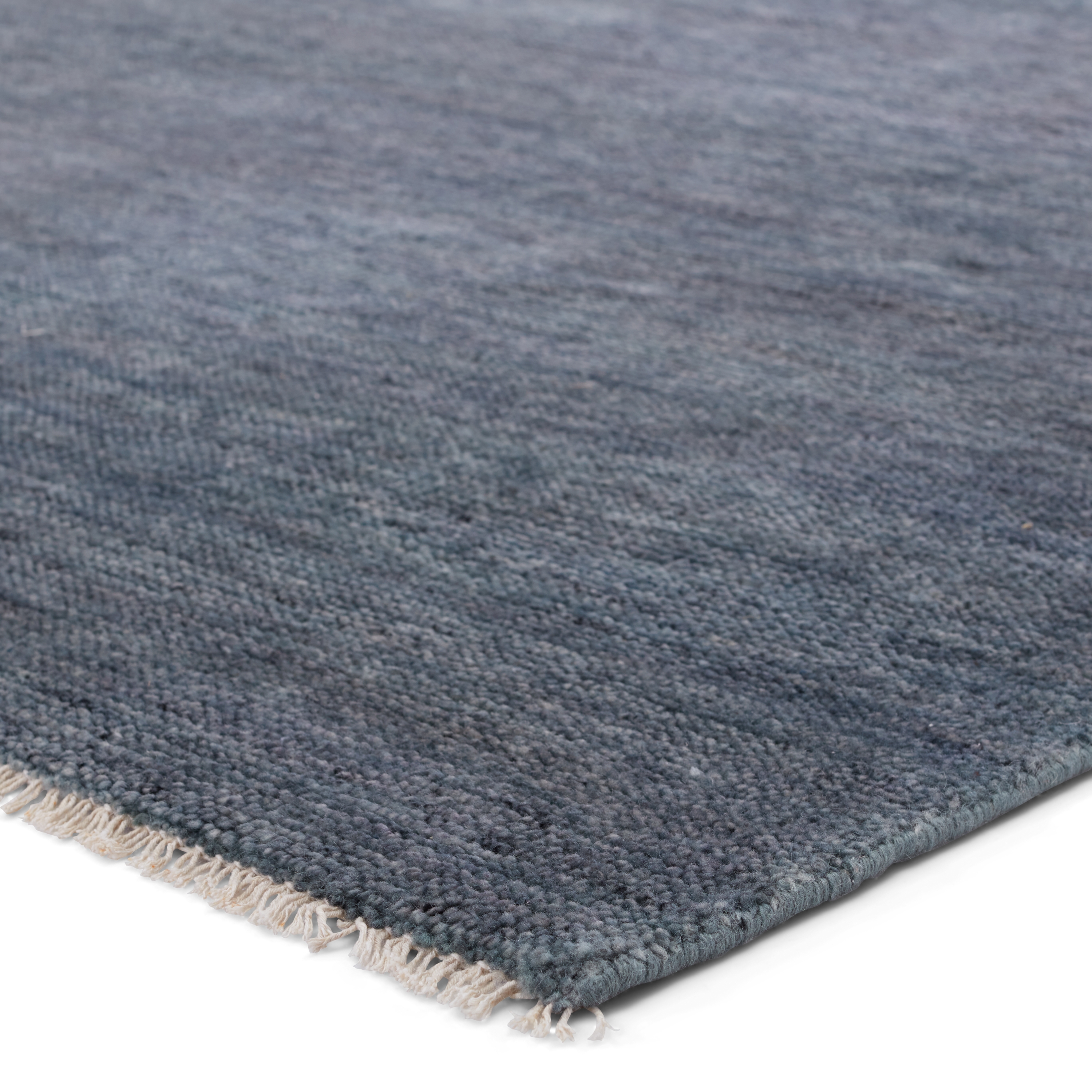 Origin Hand-Knotted Solid Dark Blue Area Rug (6'X9') - Image 1
