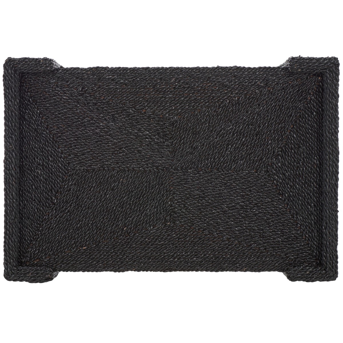 Wynima Sea Grass Accent Table - Black - Safavieh - Image 4