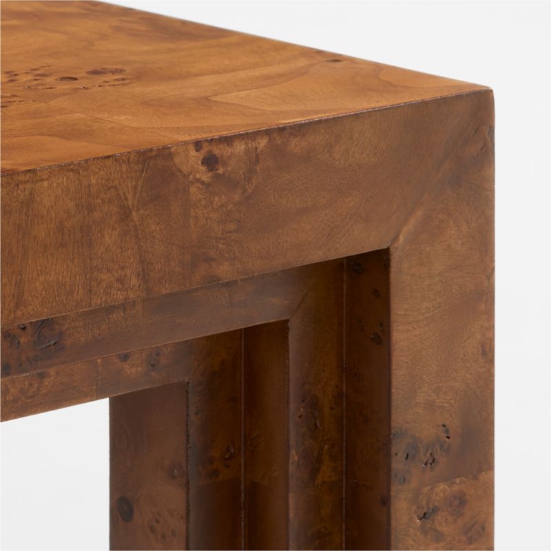 L'étape Burl Wood Square Side Table by Athena Calderone - Image 7