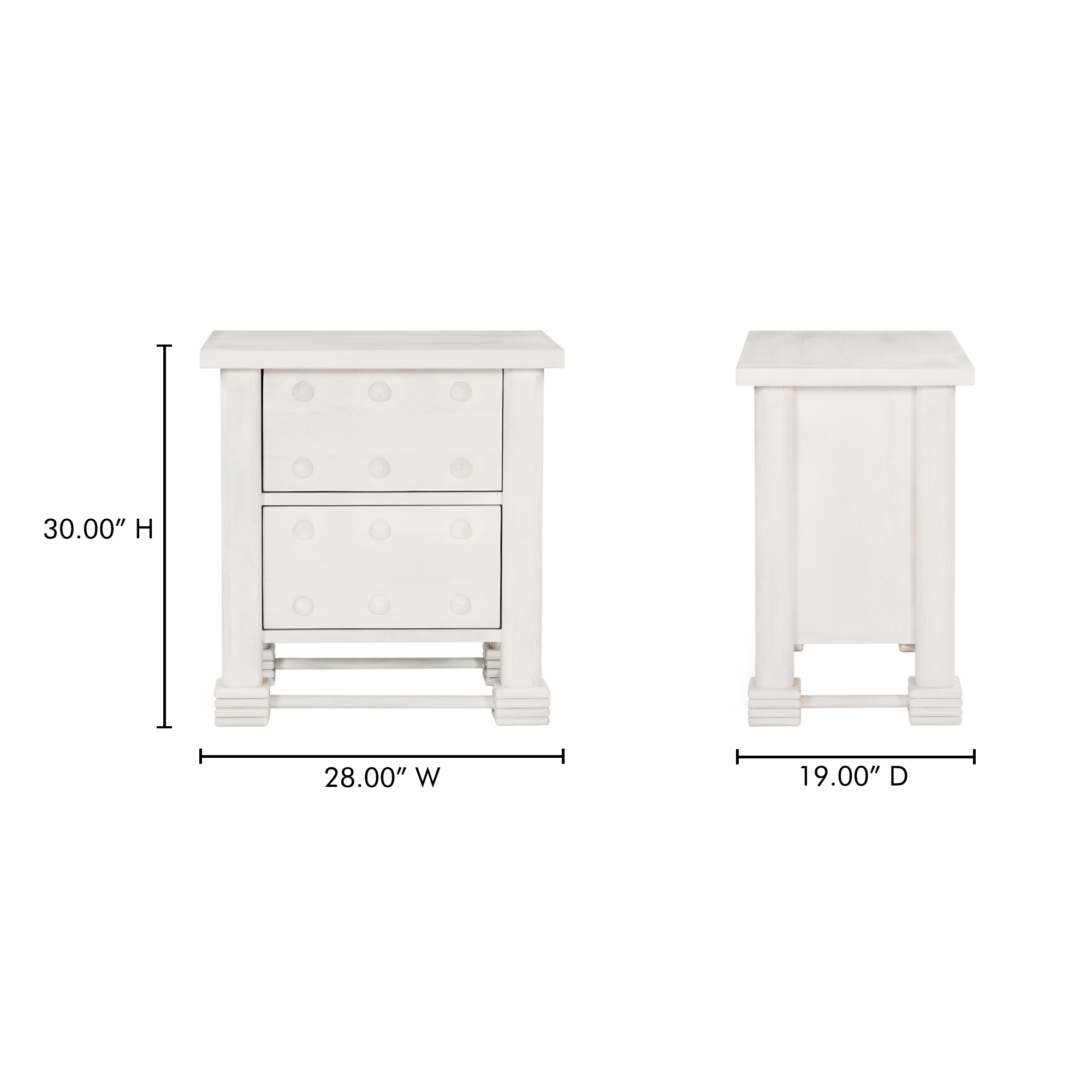 Clement Nightstand Whitewashed - Image 8