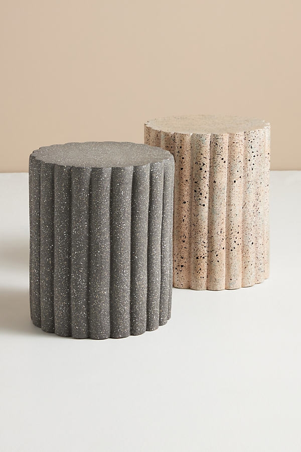Channel Tufted Stool By Anthropologie in Black - Image 0