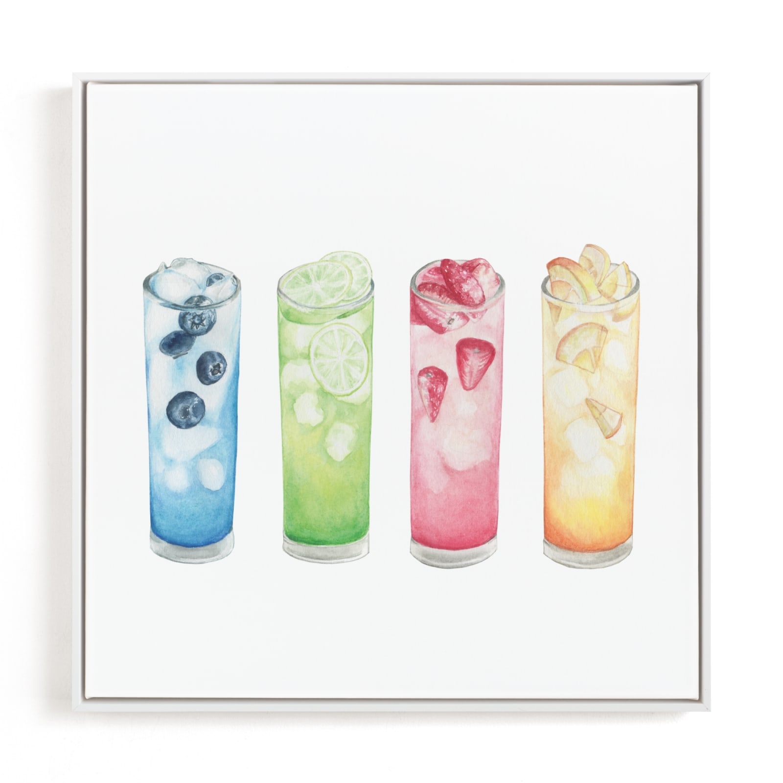 Watercolor Drinks Open Edition Fine Art Print - Image 0