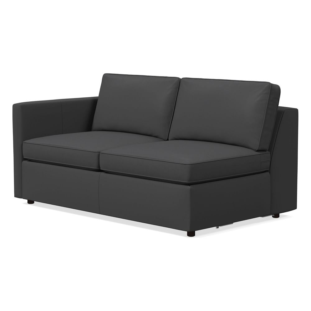 Harris Left Arm 65" Sofa, Poly, Sierra Leather, Fog, Concealed Support - Image 0