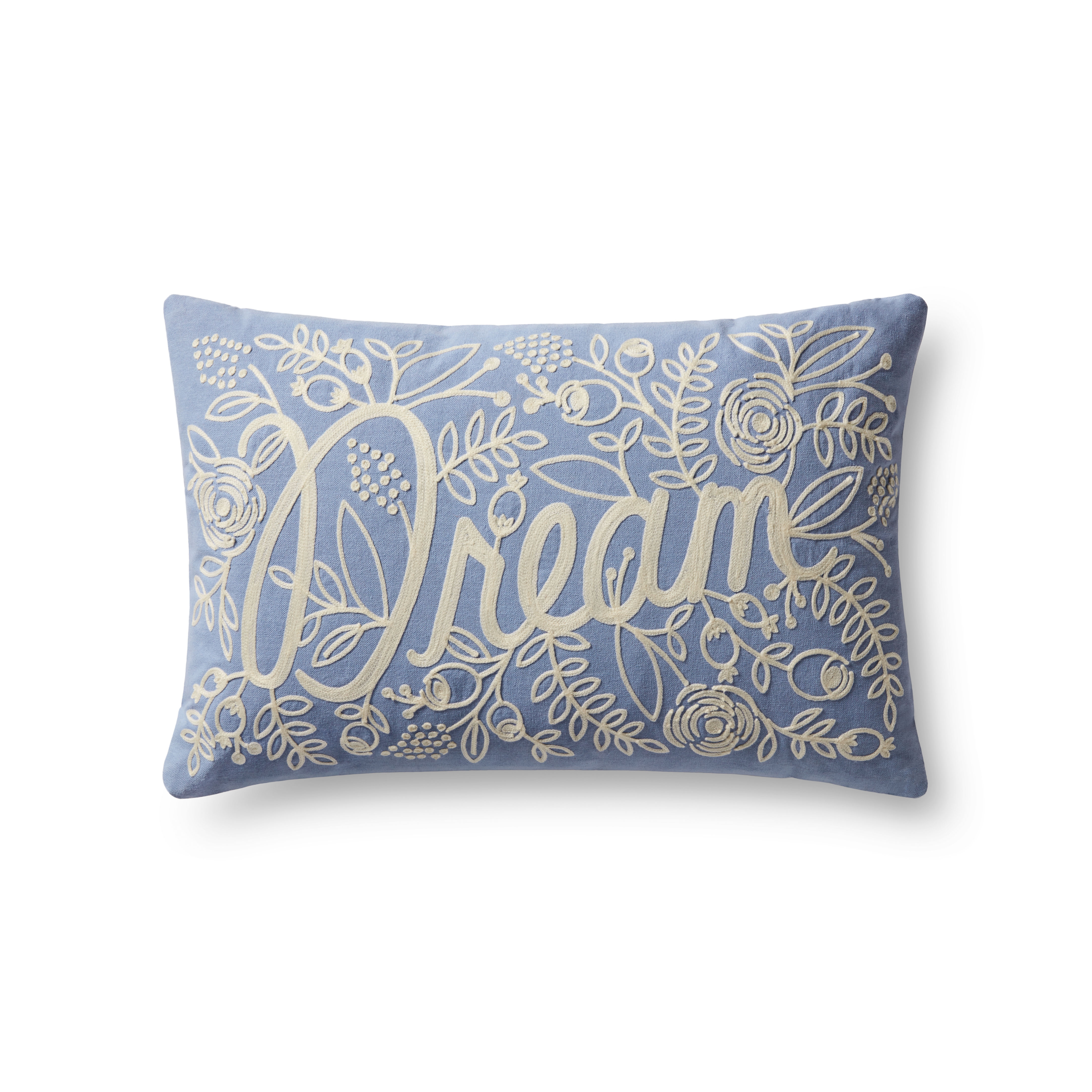Rifle Paper Co. x Loloi Pillows P6077 Blue 13" x 21" Cover Only - Image 0