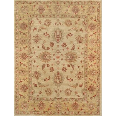 One-of-a-Kind Ferehan Hand-Knotted 2010s 5'9" x 7'6" Wool Area Rug in Beige - Image 0