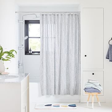 Bomu Shower Curtain, Stone Gray, 72"x74" - Image 3