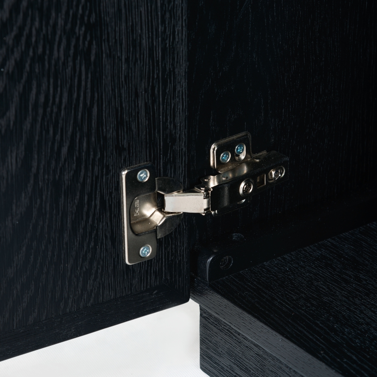 Zeus 4 Shelf Wood Bookcase - Black - Image 1