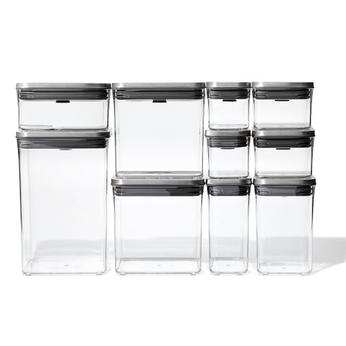 OXO POP 12-Piece Container Set, Steel - Image 0