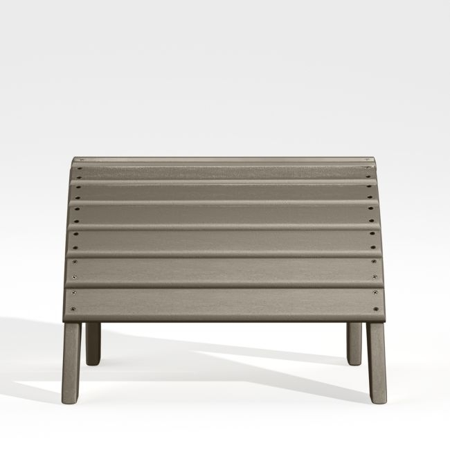 Vista II Slate Grey Outdoor Adirondack Ottoman by POLYWOOD® - Image 0