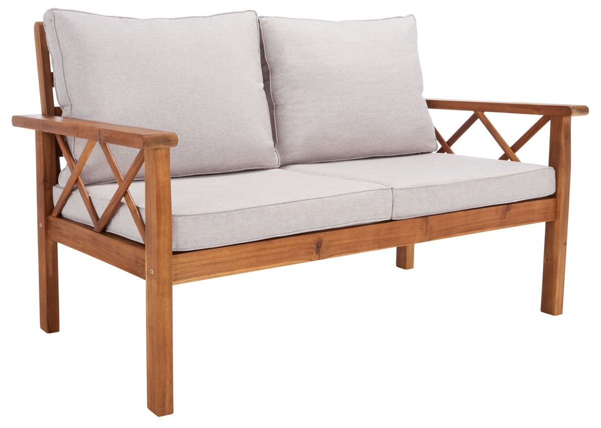 Loanna 6Pc Outdoor Living Set - Natural/Light Grey - Safavieh - Image 5