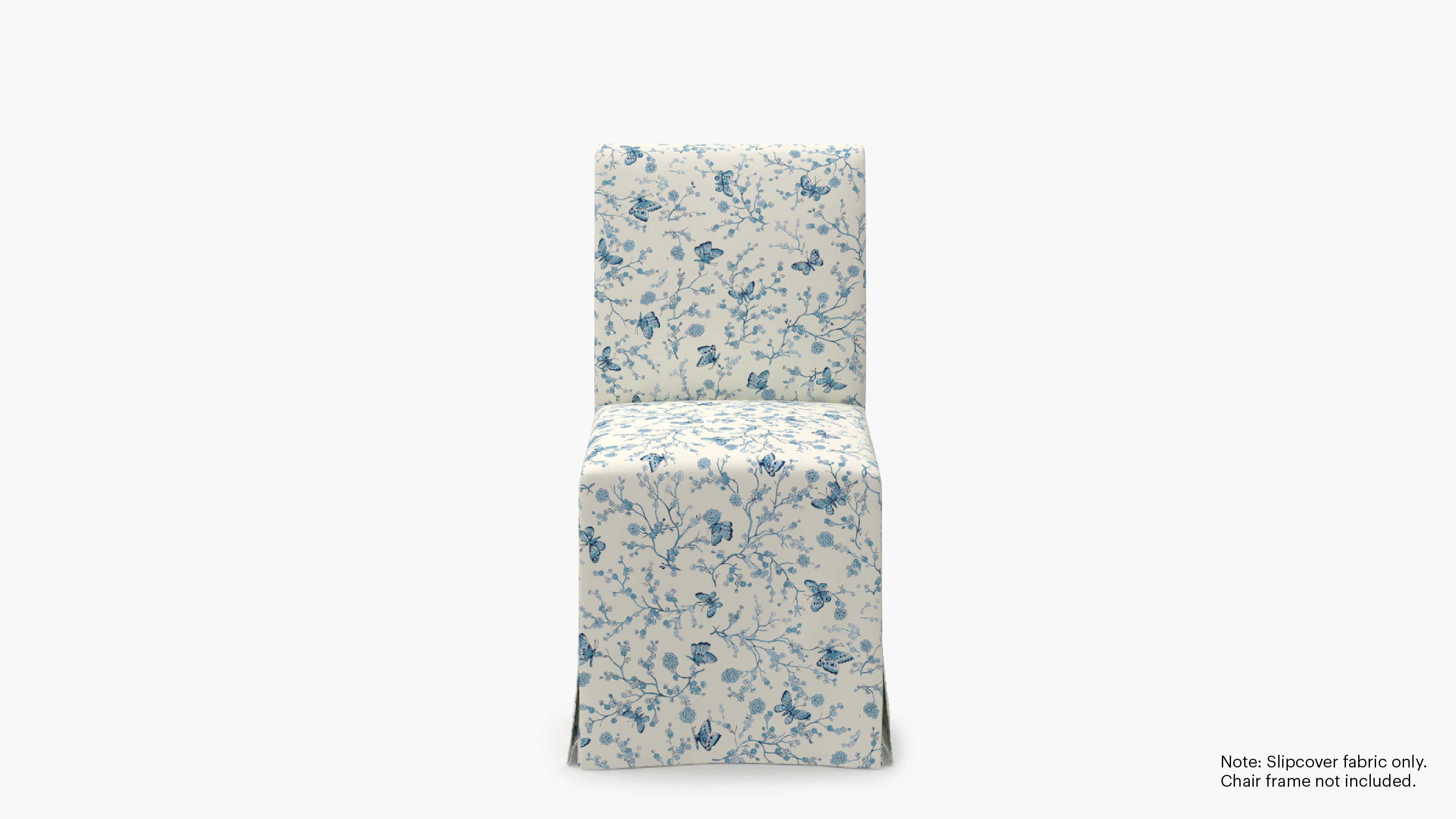 Slipcovered Signature Dining Chair - Cover Only, Delft Mariposa - Image 0