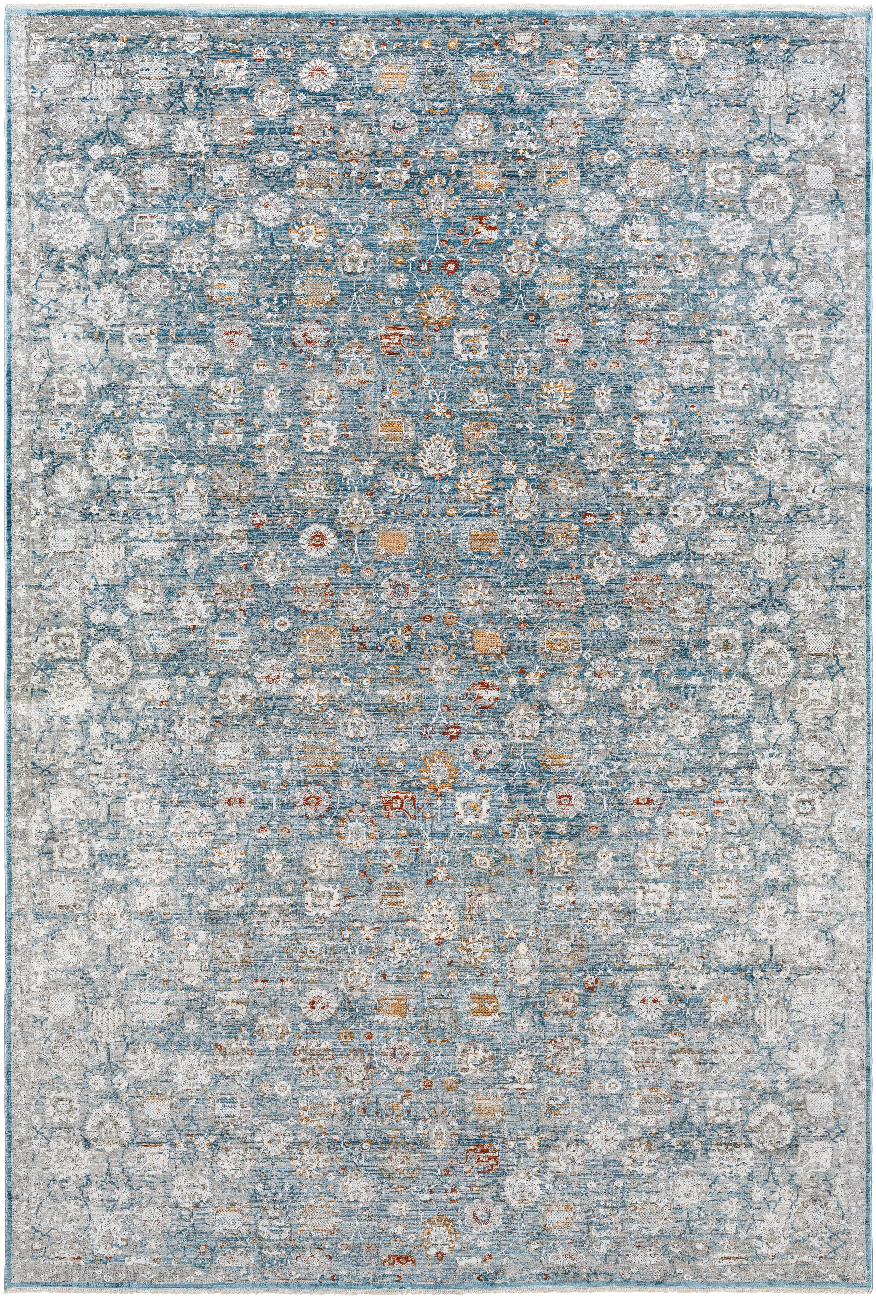 Isfahan Gray Indoor 9' x 12' Machine Woven Rug - Image 0